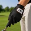 ZZF Black Leather Golf Gloves – Premium Cabretta Leather | Men’s Performance Golf Gloves