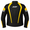 ZZF Black & Yellow Motorcycle Leather Jacket