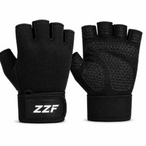 ZZF Pro Weight Lifting Gym Gloves – Breathable Half Finger Training Gloves with Padded Palm & Wrist Support