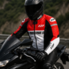 ZZF Red & Black Motorcycle Leather Jacket