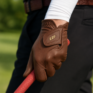 ZZF Brown Leather Golf Gloves – Premium Cabretta Leather | Men’s Golf Gloves