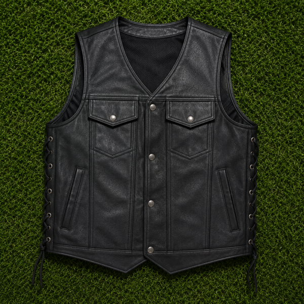 Motorbike Leather Vest