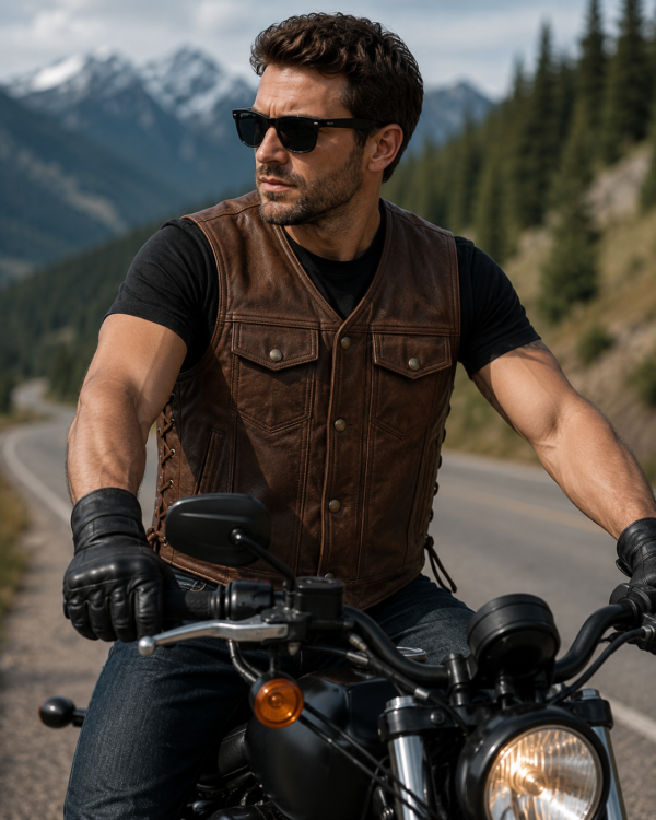 5C93F586-40D8-4C47-8DFC-A810364686B6 ZZF Men’s Brown Leather Motorcycle Vest | Premium Biker Riding Vest