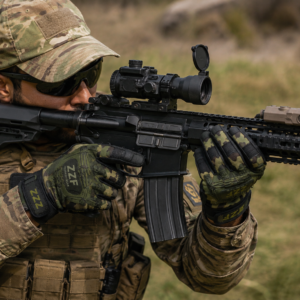 ZZF Tactical Fingerless Military Gloves | Hard Knuckle Outdoor Combat Gloves