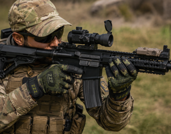 ZZF Tactical Fingerless Military Gloves | Hard Knuckle Outdoor Combat Gloves